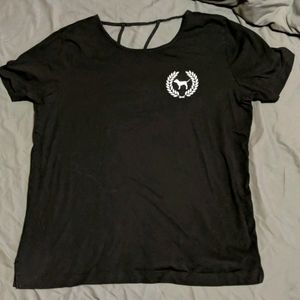 Pink open back tshirt